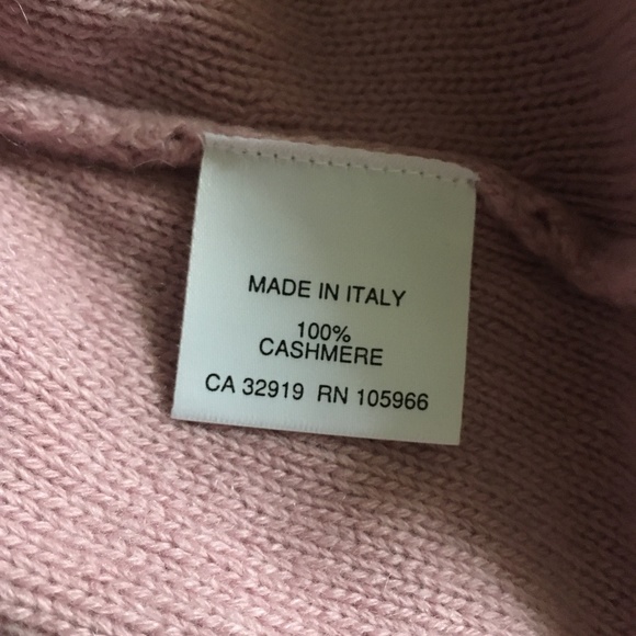 NWT MARLOWE Italy Rose Pink 100% Cashmere Thick Knit Turtleneck Sweater M - Picture 5 of 5